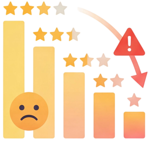 口コミを放置すると評価が下がる不安